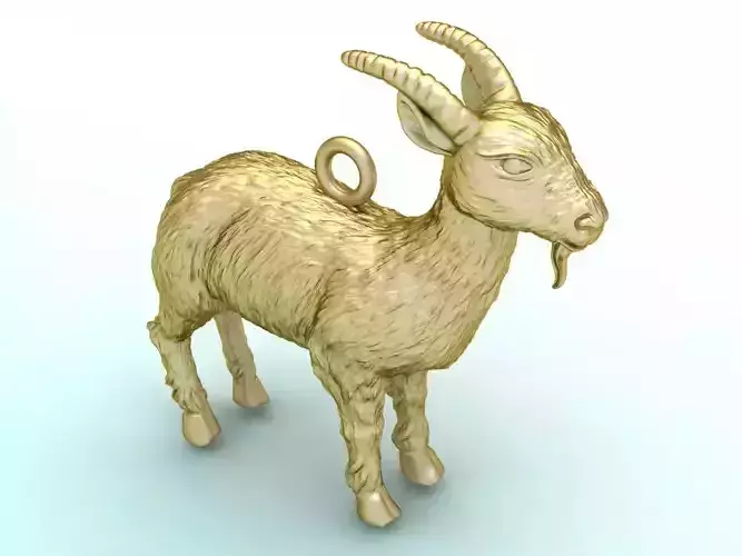 Goat pendant 3D print model
