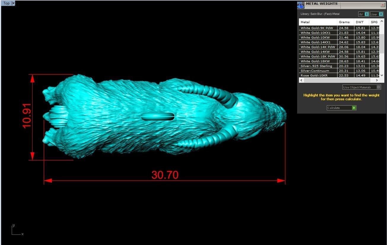 Goat pendant 3D print model_4