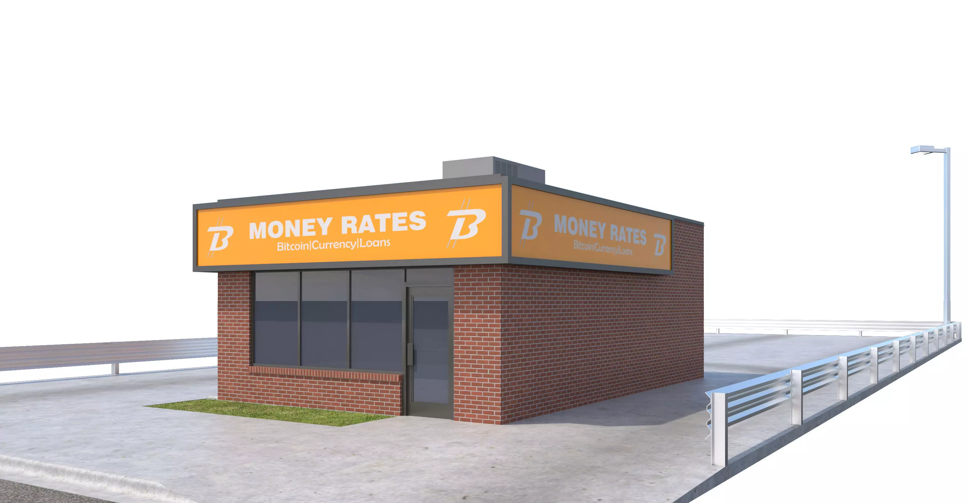 Commercial Building-029 Money Rates 3D model_0