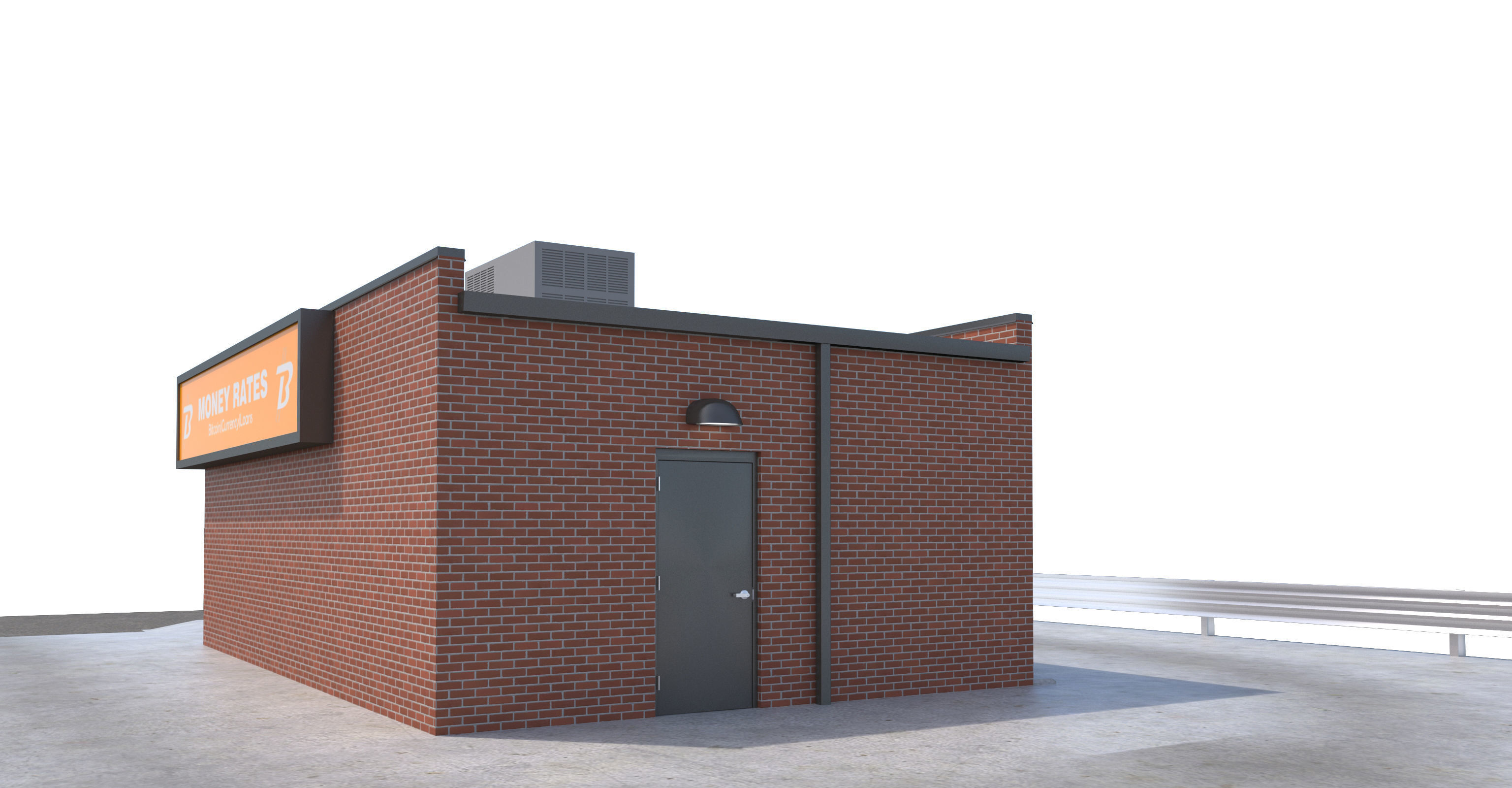 Commercial Building-029 Money Rates 3D model_2