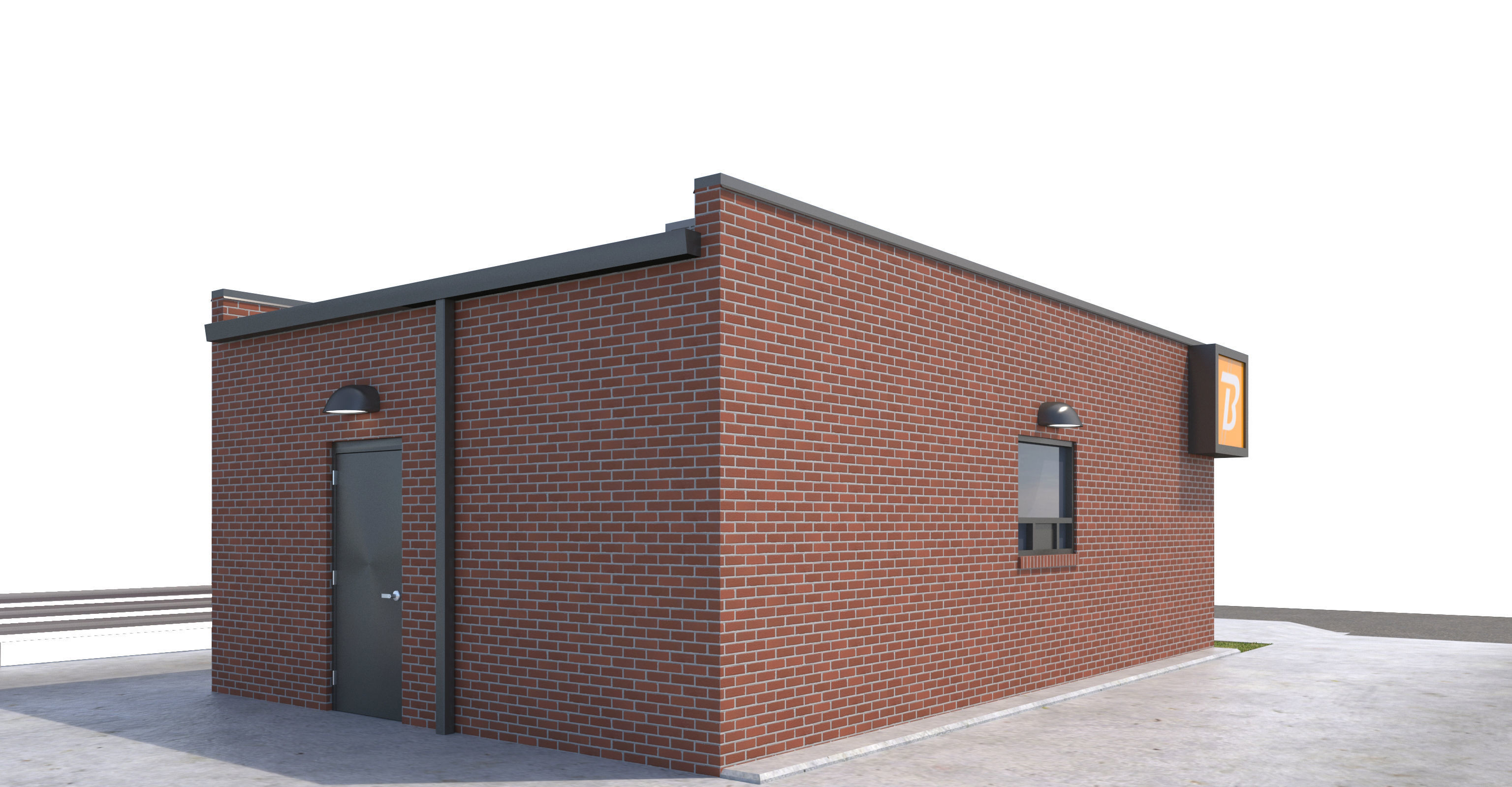 Commercial Building-029 Money Rates 3D model_3