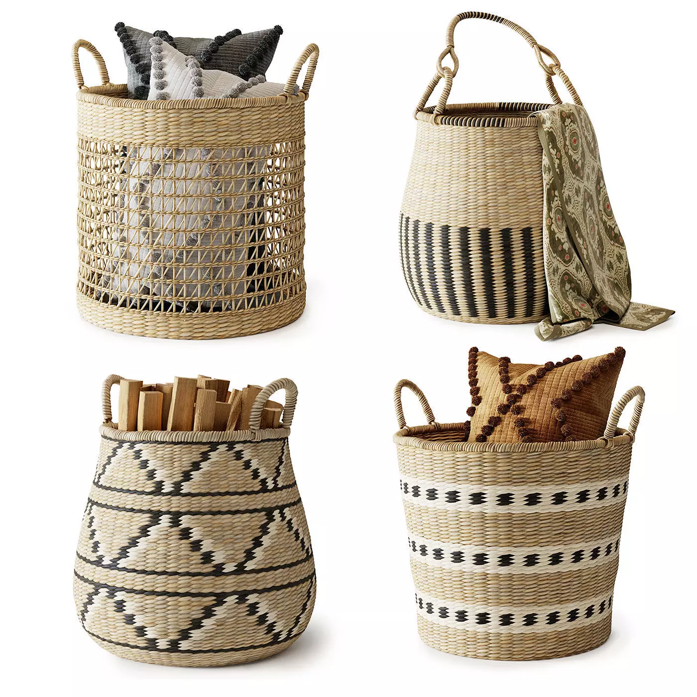  Baskets Set 02 3D model_0