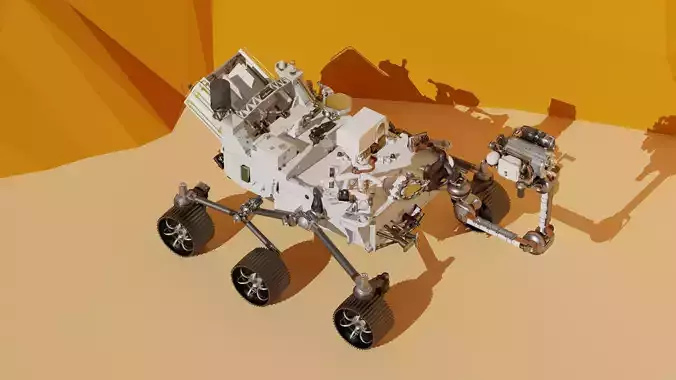Mars rover Persaverance Low-poly 3D model