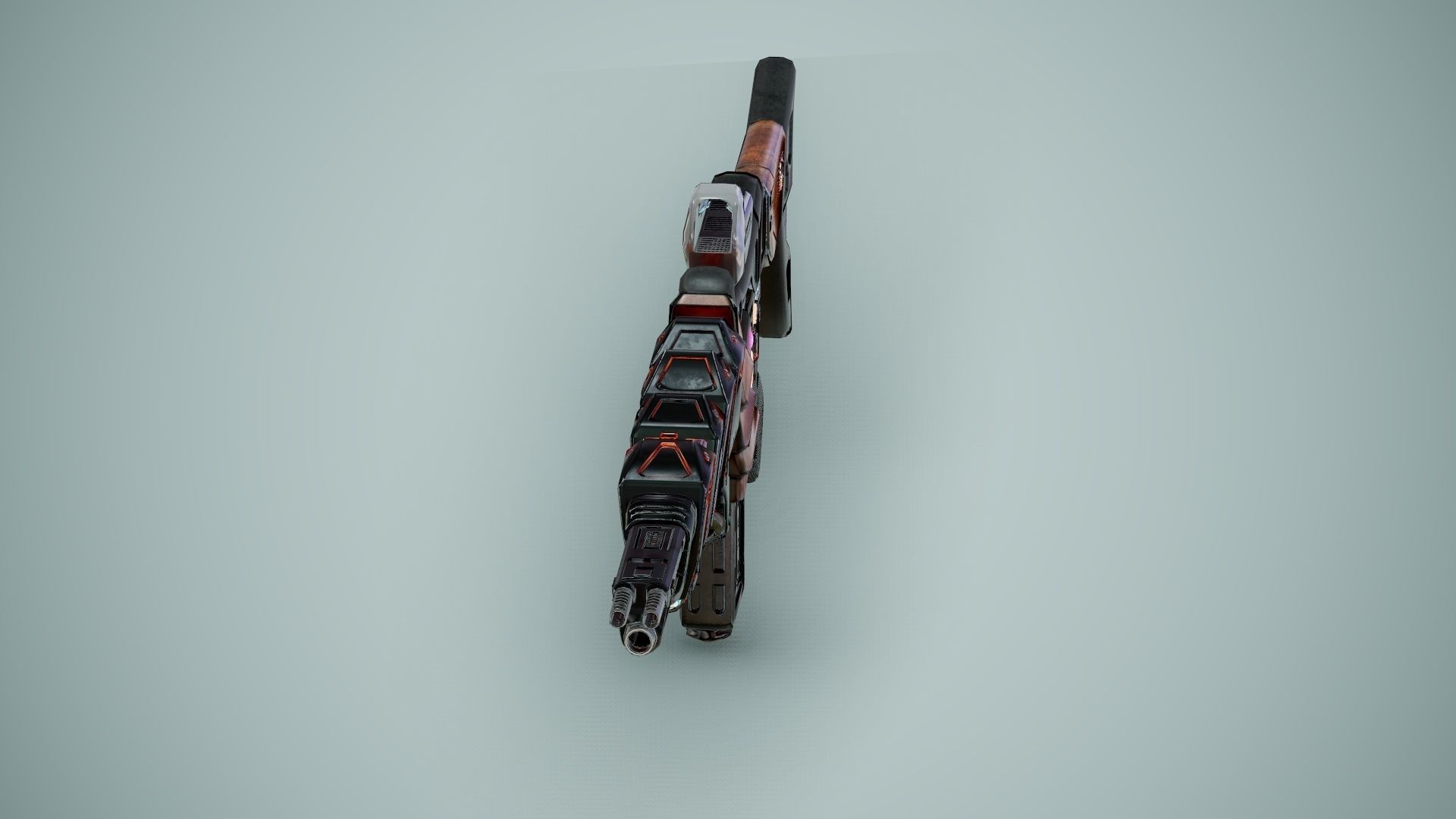 SciFi Gun Weapon- Encre Low-poly 3D model_24