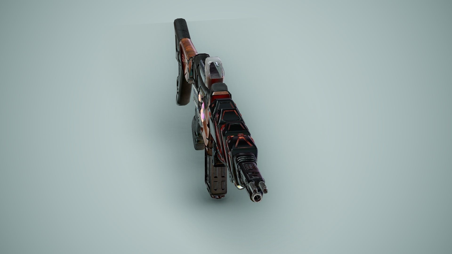 SciFi Gun Weapon- Encre Low-poly 3D model_26