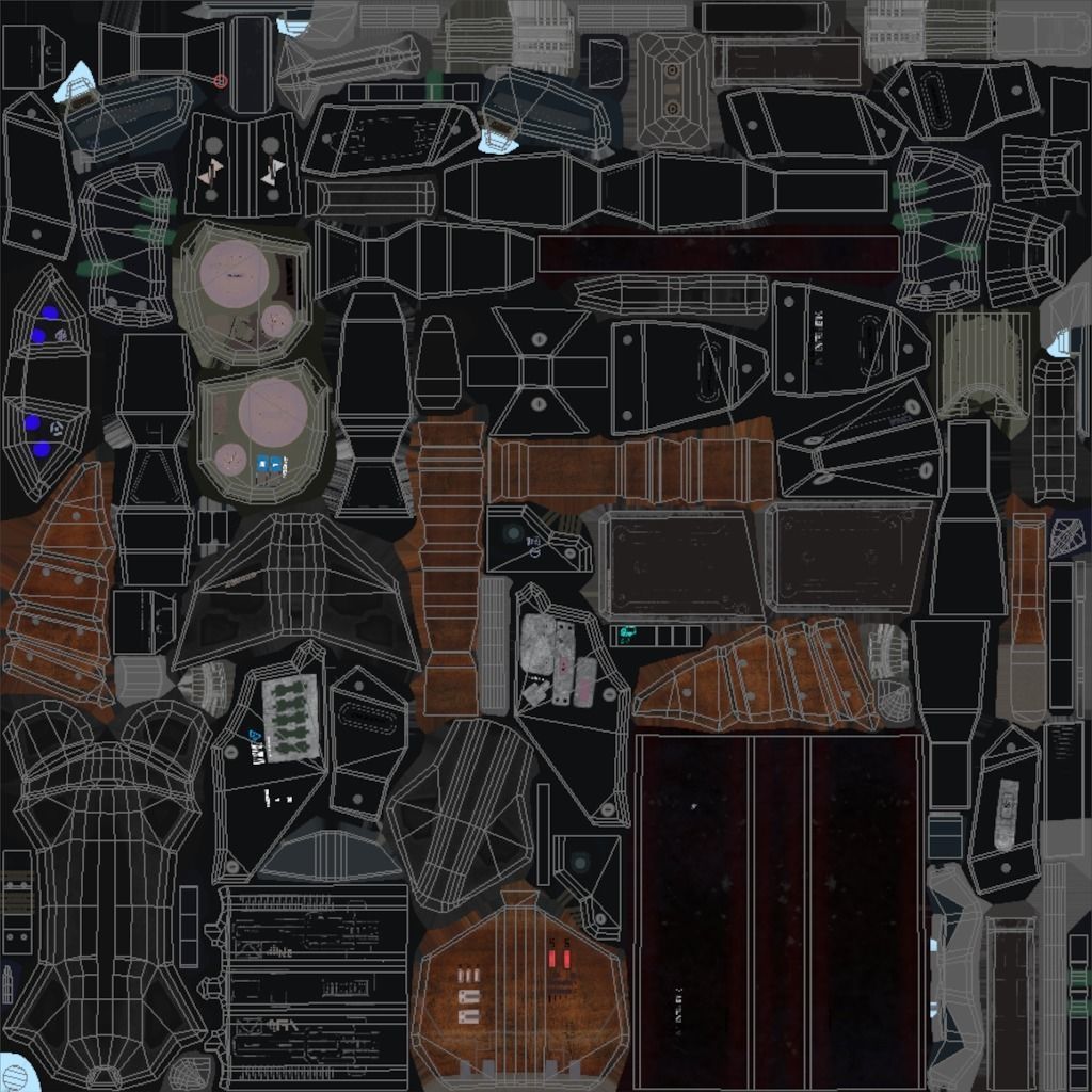 SciFi Gun Weapon- Encre Low-poly 3D model_20