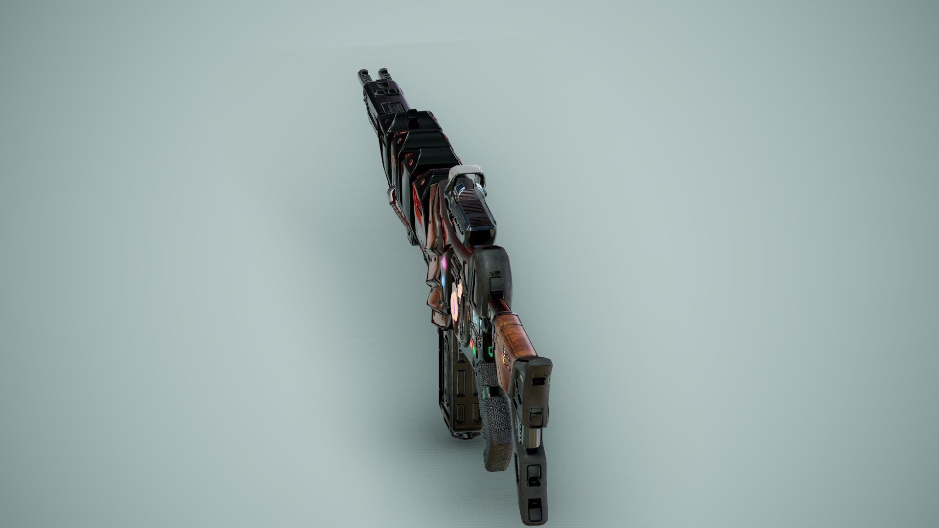 SciFi Gun Weapon- Encre Low-poly 3D model_40