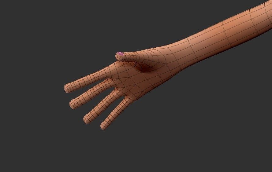 BASE MESH CARTOON GIRL 3D print model_7