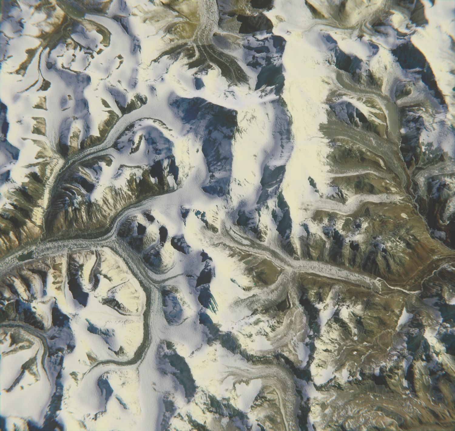 Mount Everest Low-poly 3D model_9