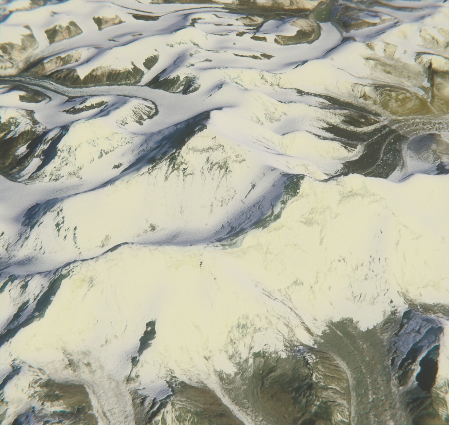 Mount Everest Low-poly 3D model_6