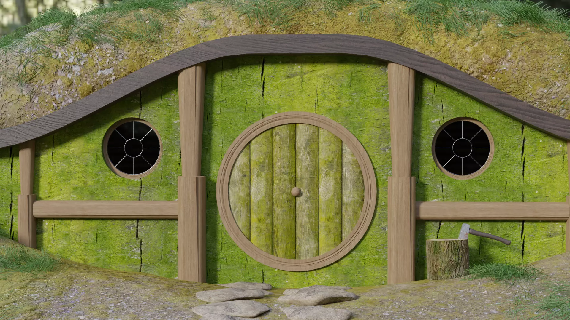 Hobbit House Pack 3D model_0