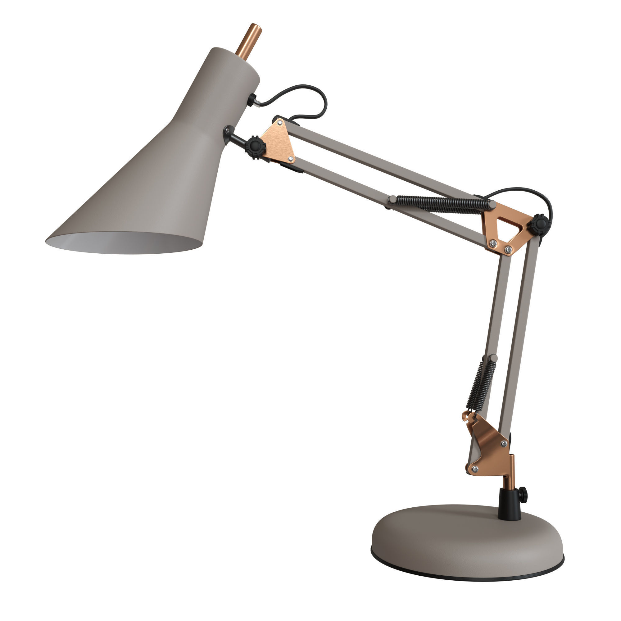 Norden 01032-1 gray office table lamp 3D model_1