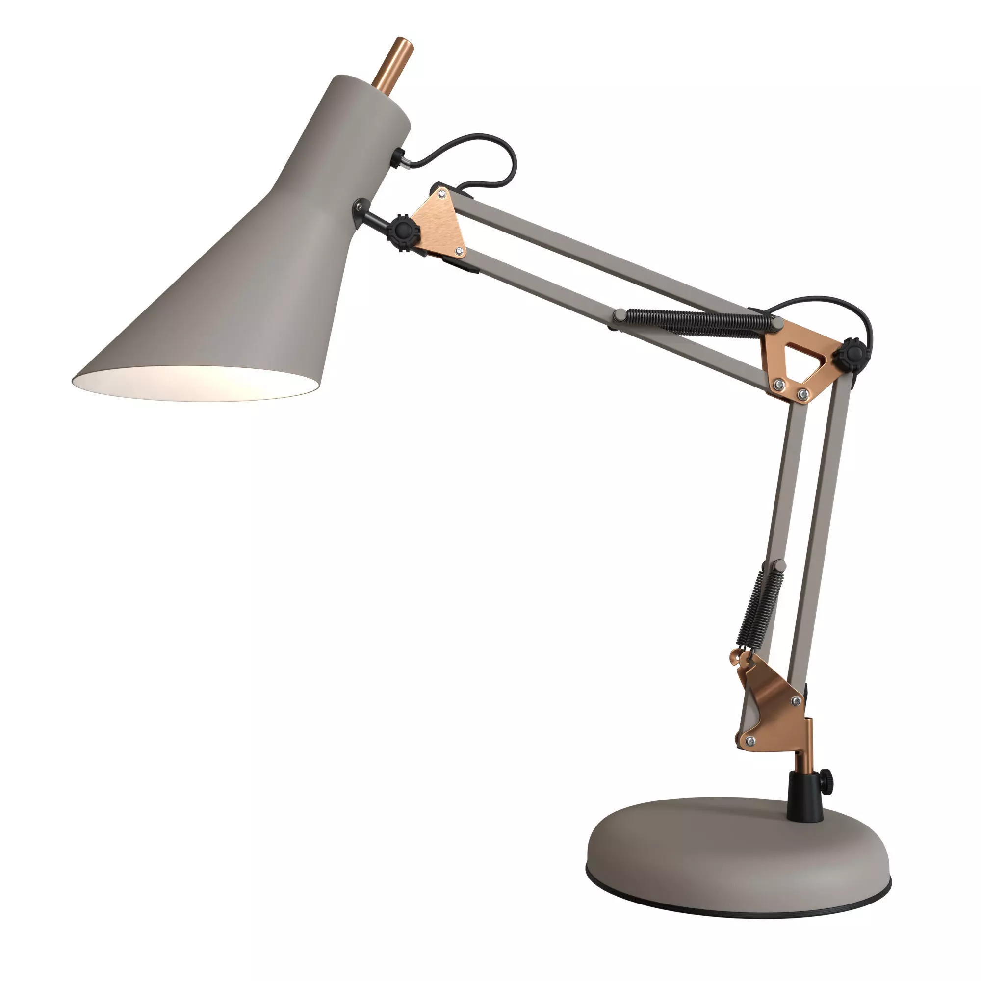 Norden 01032-1 gray office table lamp 3D model_0