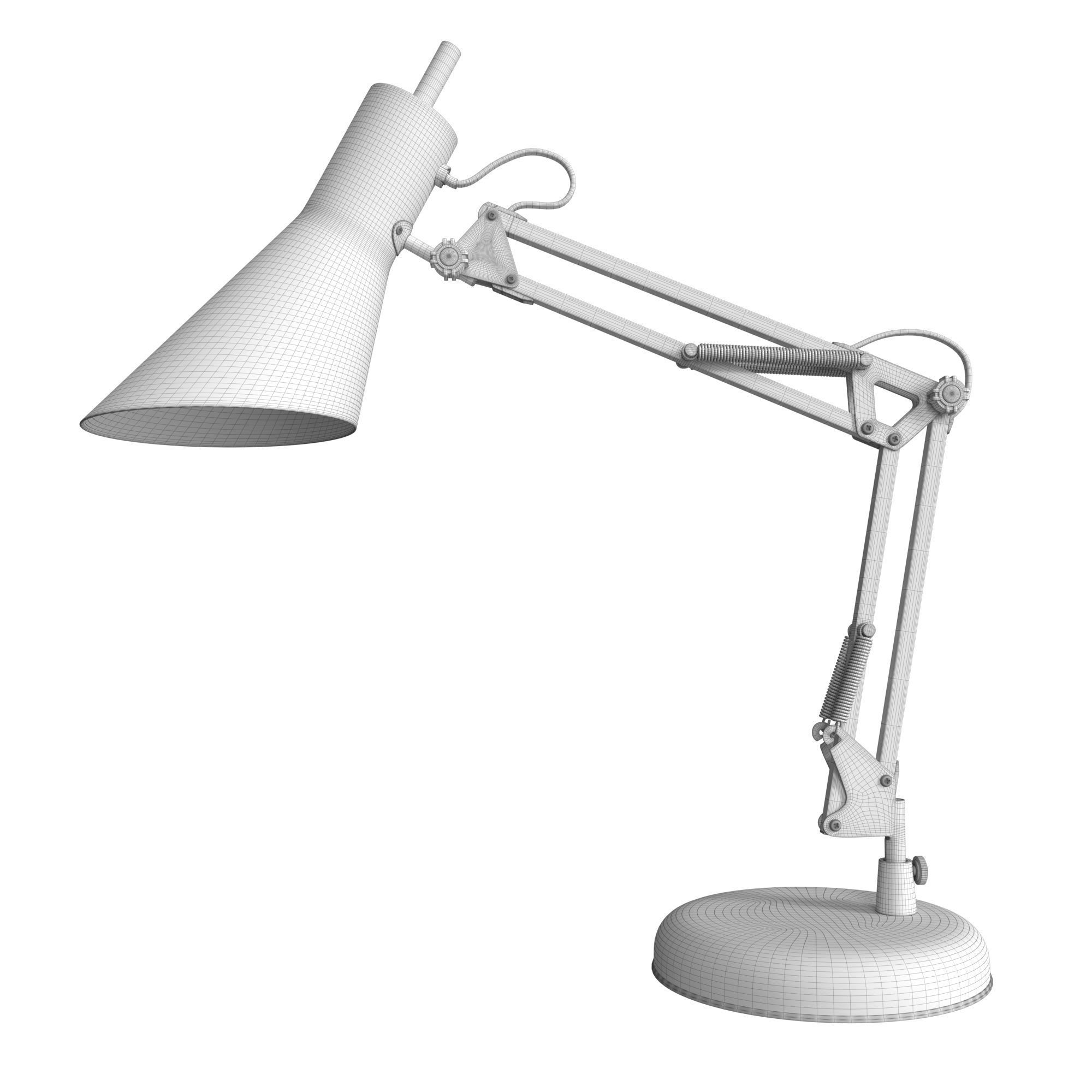Norden 01032-1 gray office table lamp 3D model_2
