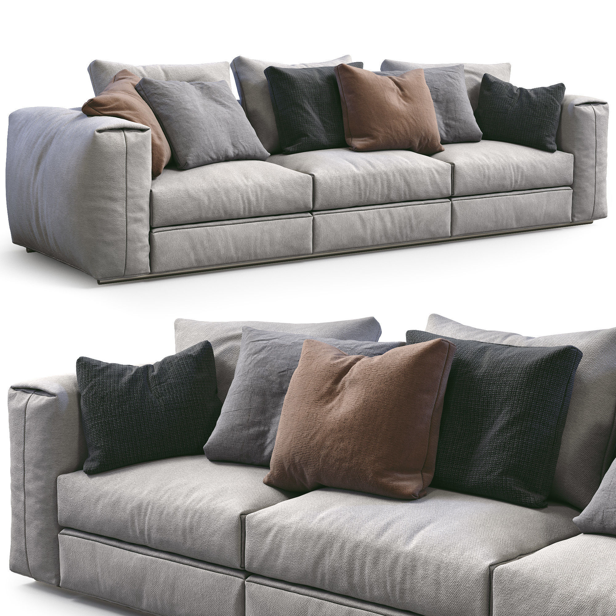 Flexform Sofa Asolo 3D model_2