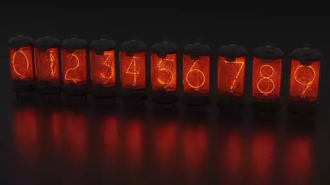 Nixie light bulb 3D model