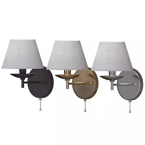 Wall lamp Hotel 60060-1 black - antique bronze - chrome