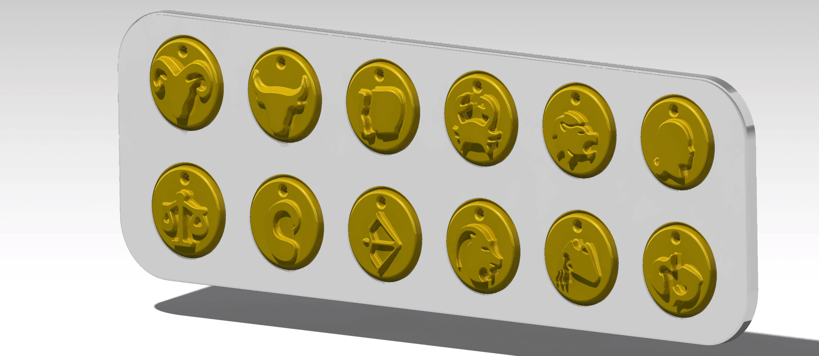 12 Zodiac 3D print model_1