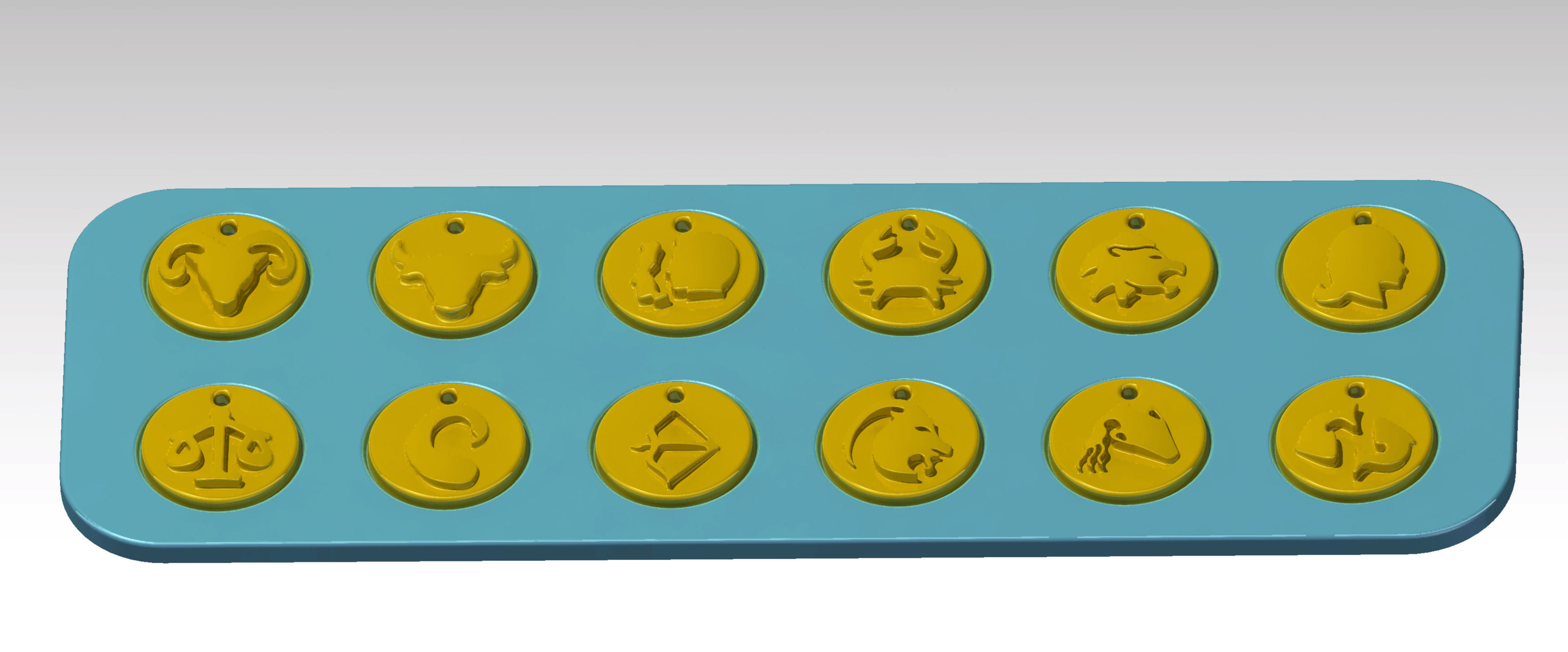 12 Zodiac 3D print model_3