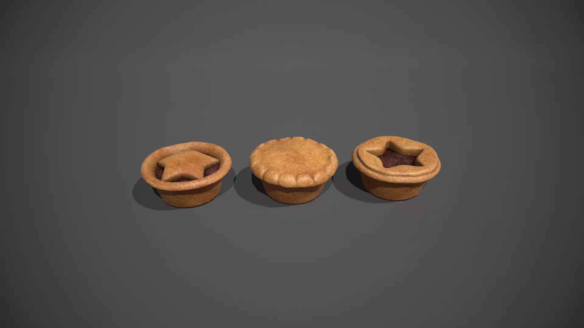 Mince Pies - Christmas Pies Low-poly 3D model