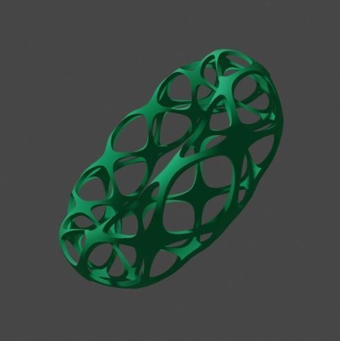 Bracelet style Voronoi green 3D print model_4