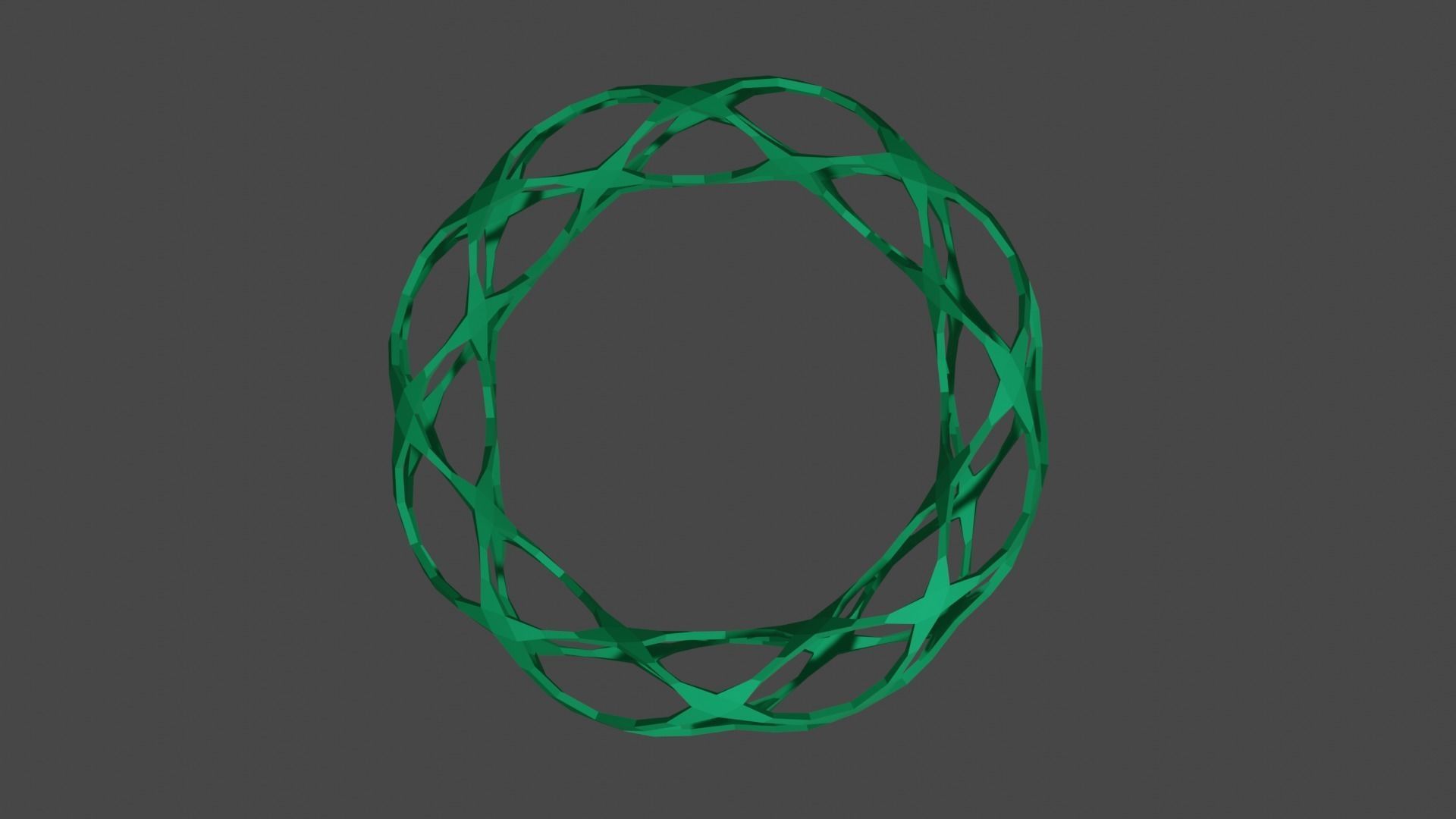 Bracelet style Voronoi green 3D print model_1