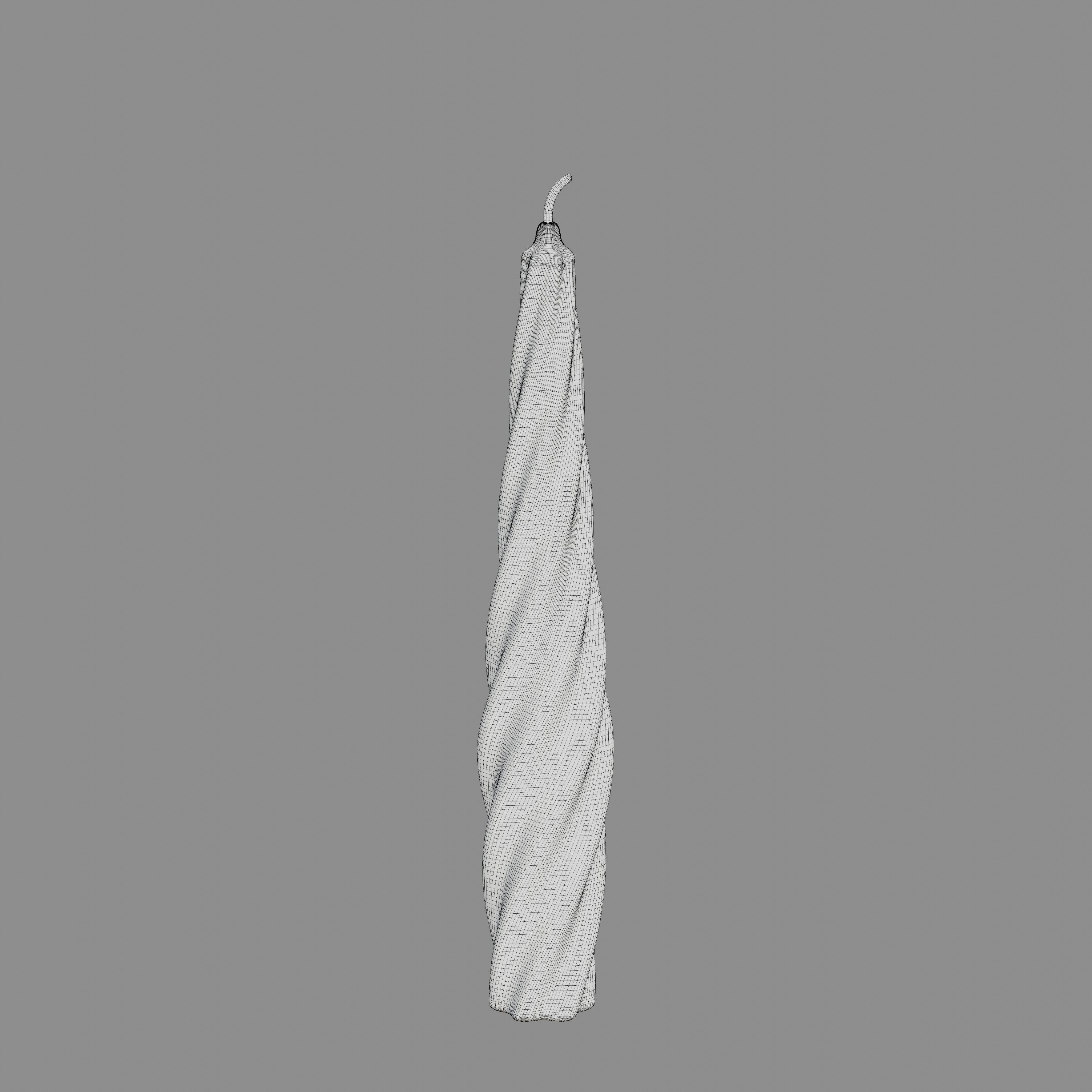  Twisted candle  3D model_4