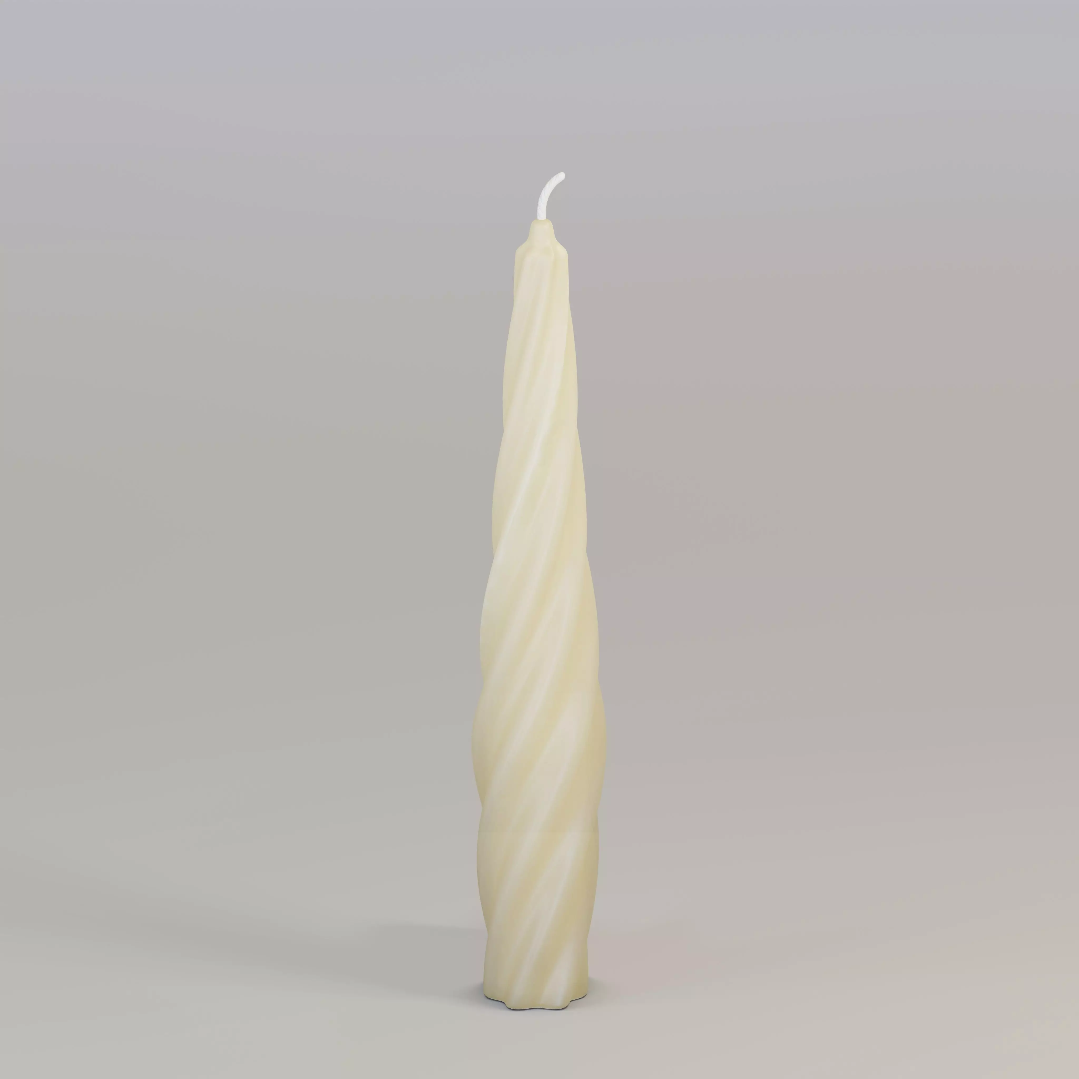  Twisted candle  3D model_0