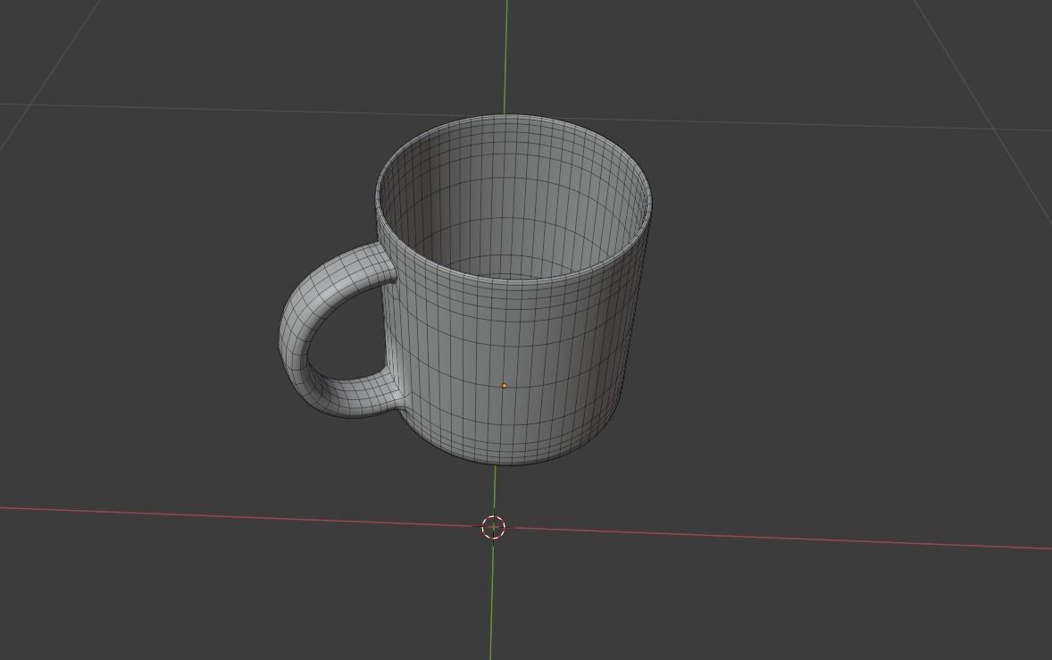 3D Transparent  Mug and Table 3D model_3
