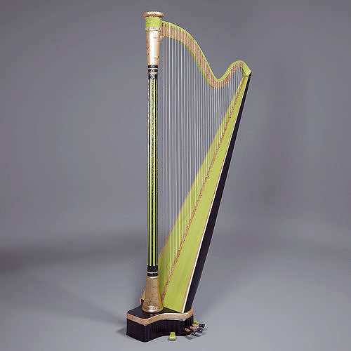 A Harp 3D model | CGTrader
