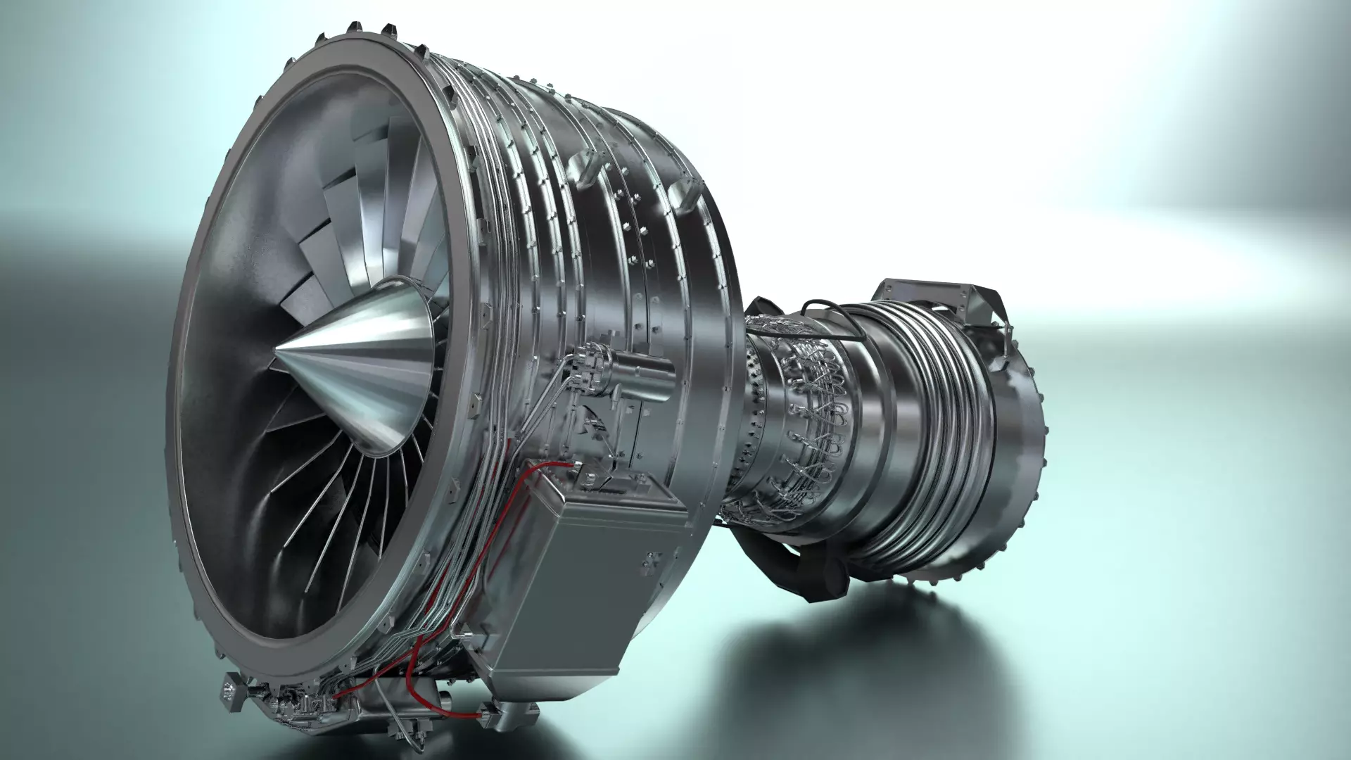 High Detailed Turbo fan CFM56 3D model_0