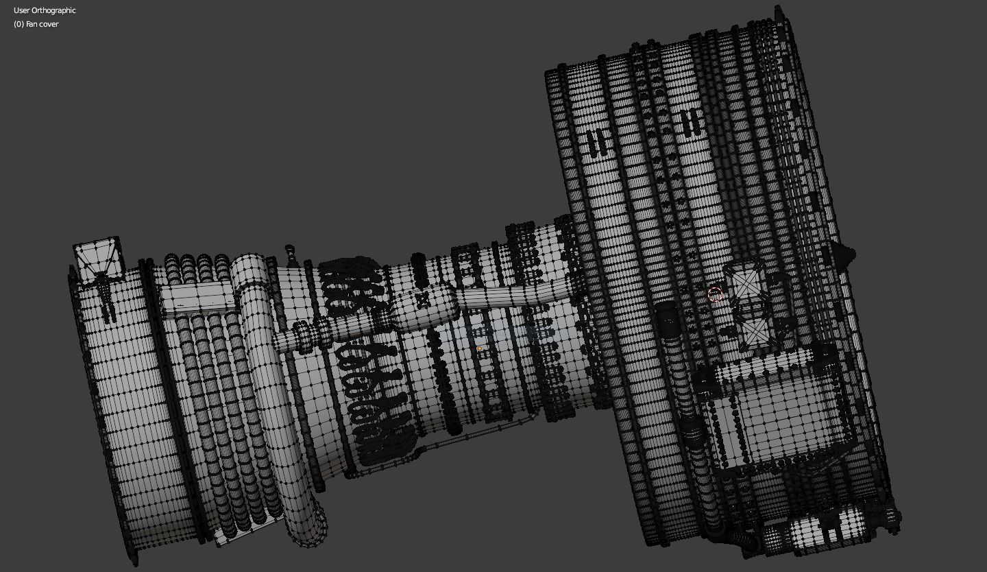 High Detailed Turbo fan CFM56 3D model_9