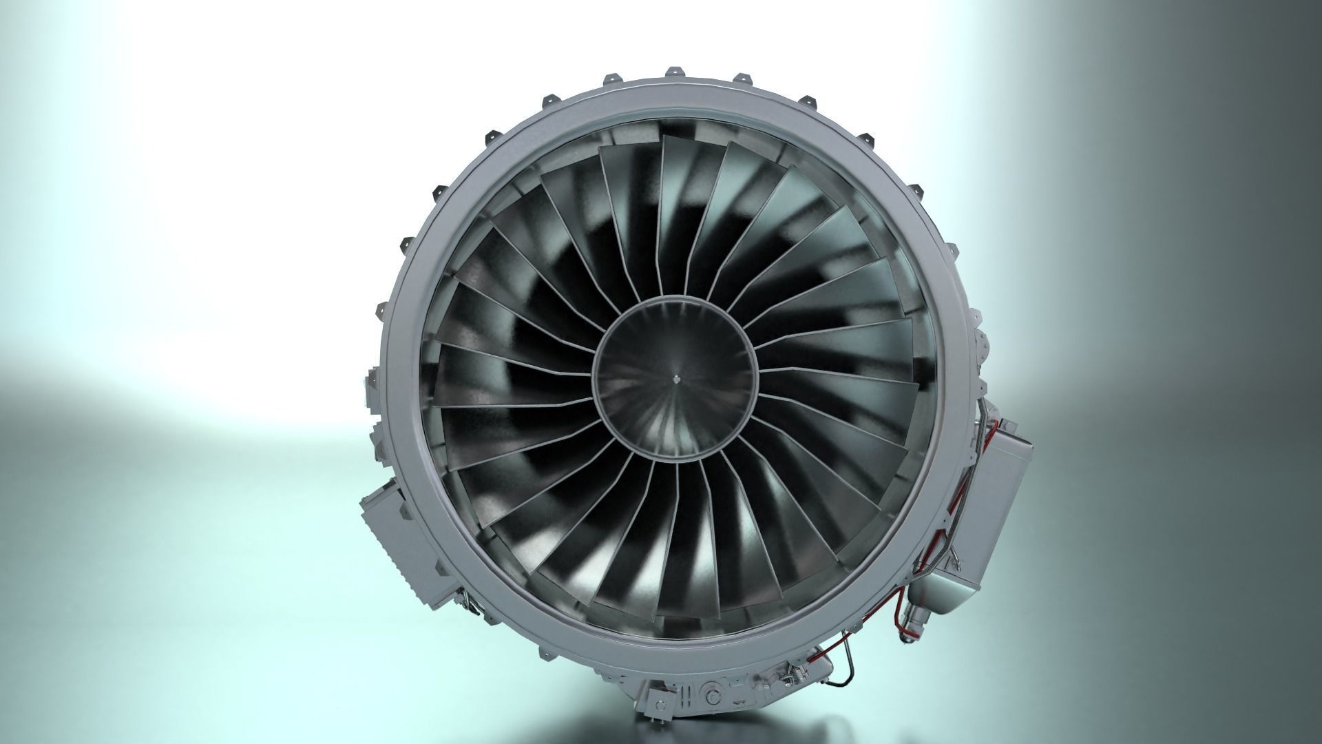 High Detailed Turbo fan CFM56 3D model_3