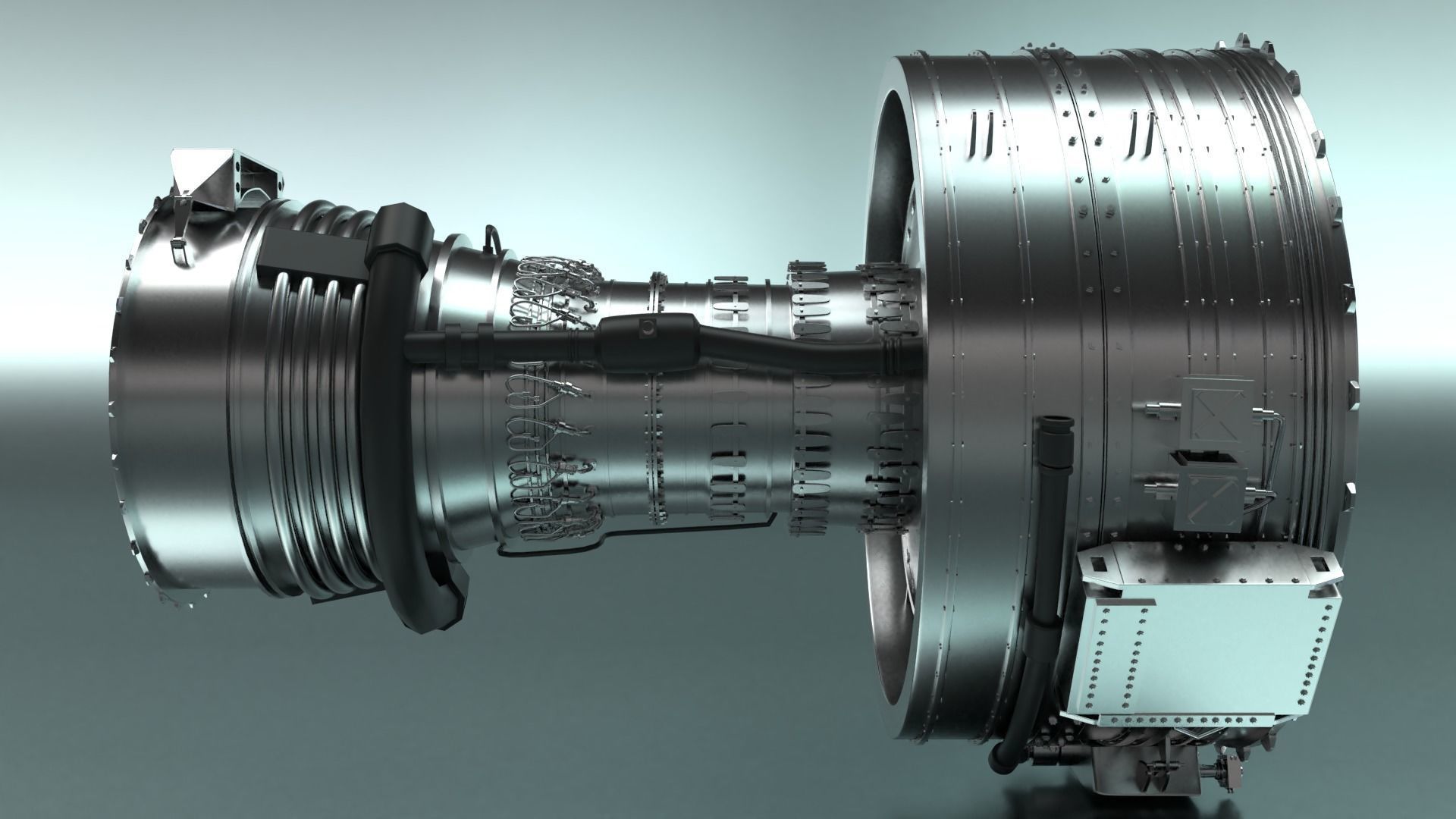 High Detailed Turbo fan CFM56 3D model_6