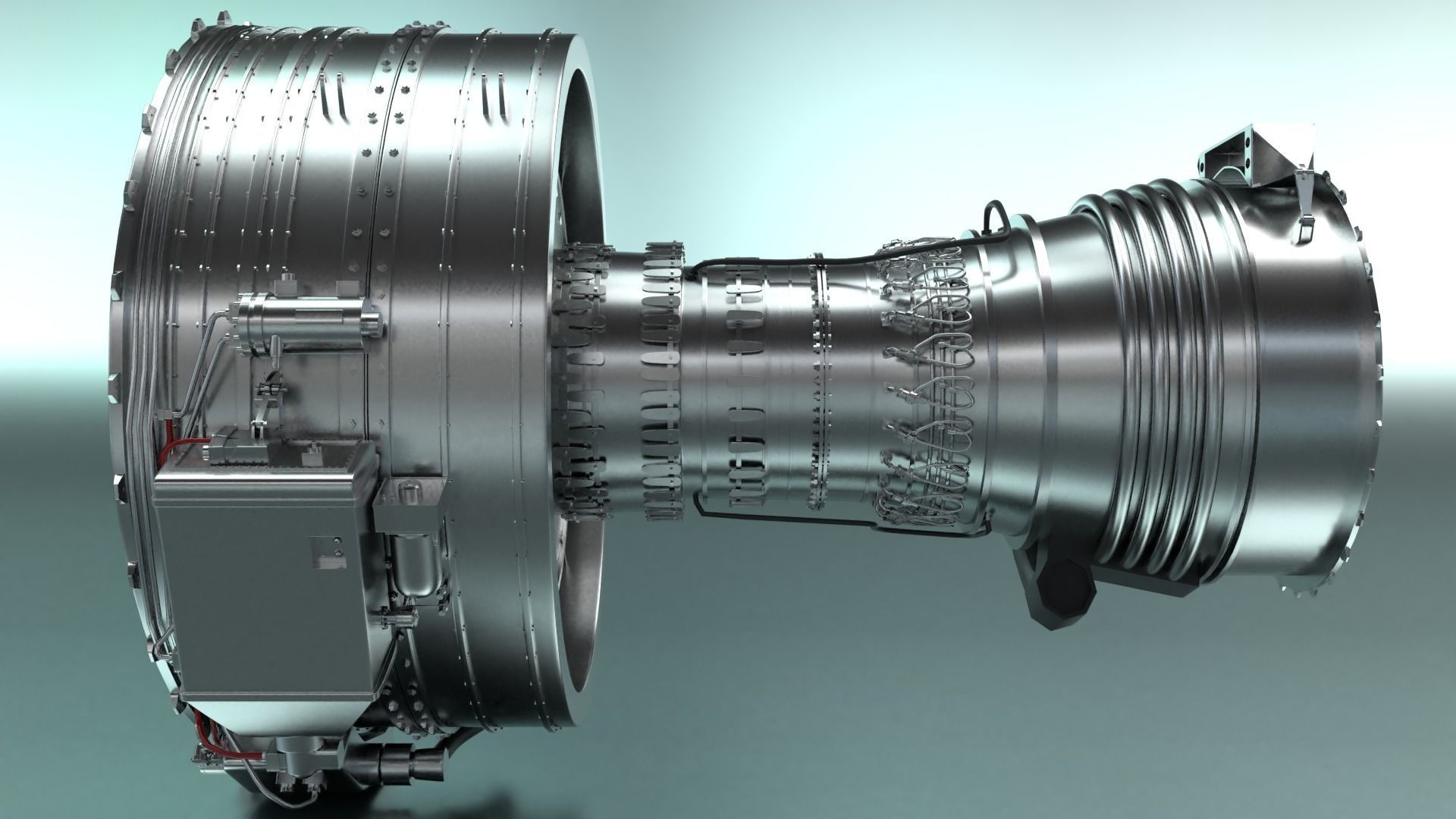 High Detailed Turbo fan CFM56 3D model_5