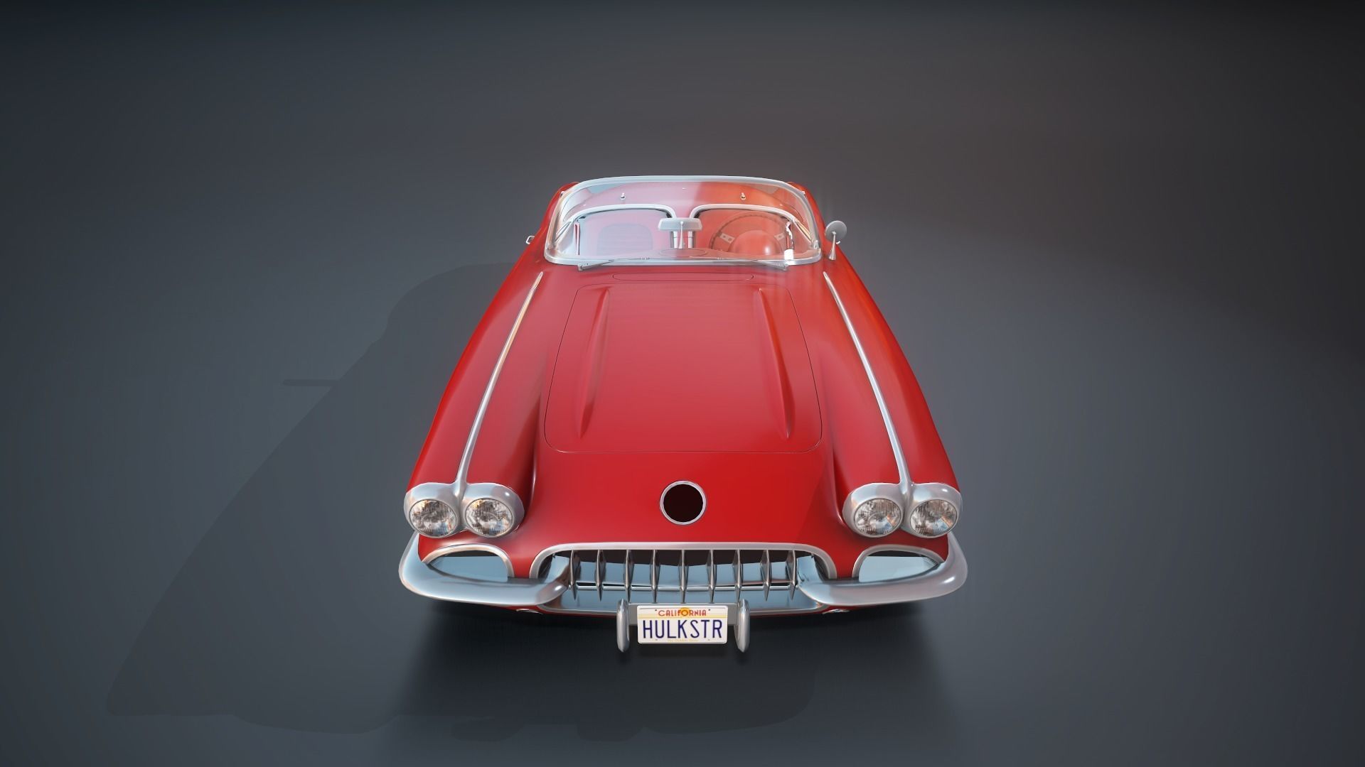 Classic sport car PBR Low-poly 3D model_21