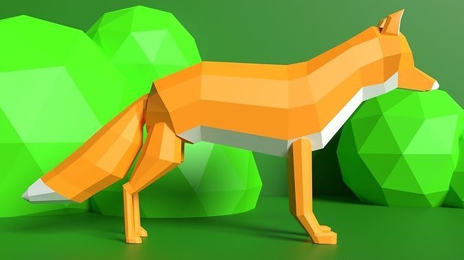 Little Foxy Free low-poly 3D model