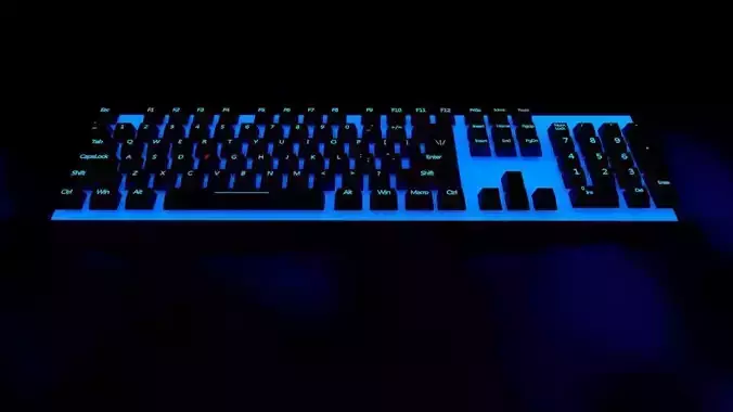 Gaming keyboard blue