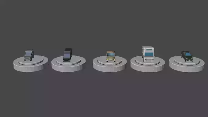 Car Package  Free low-poly 3D model