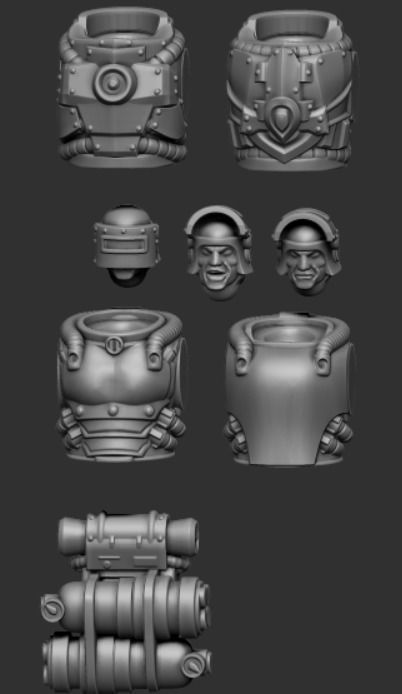 Tempest Legion and Black Knights - Ranged and Melee Upgrade pack 3D print model_4