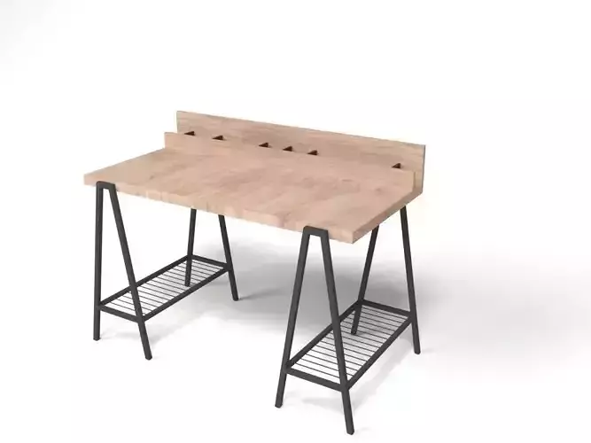 Wooden Study Desk  with steel legs