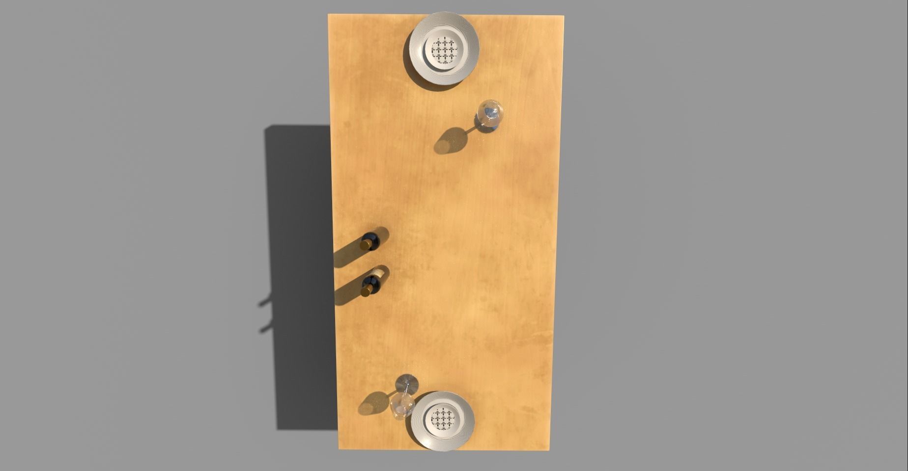 Dining Table Low-poly 3D model_16