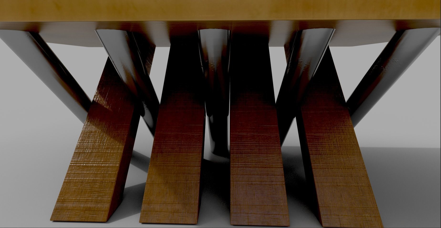 Dining Table Low-poly 3D model_22