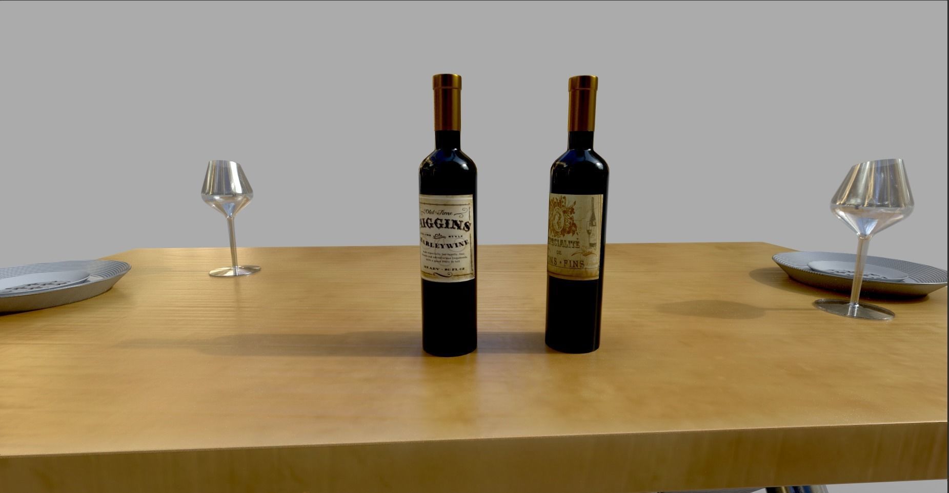 Dining Table Low-poly 3D model_24