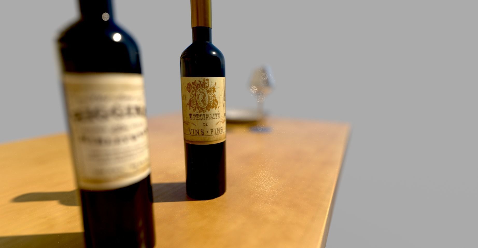 Dining Table Low-poly 3D model_3