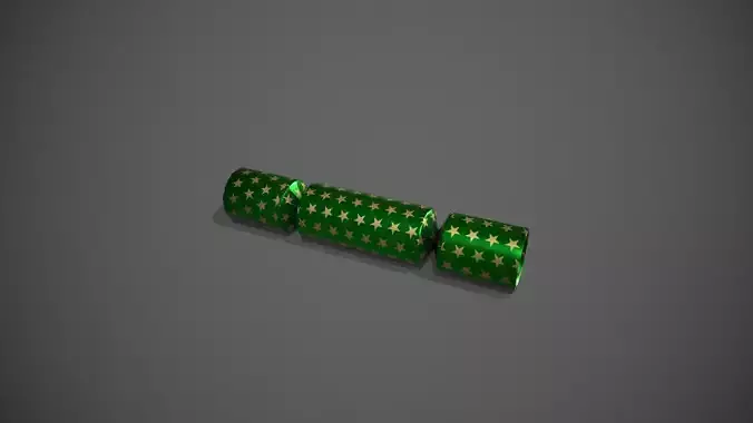Green and Gold Stars Christmas Cracker