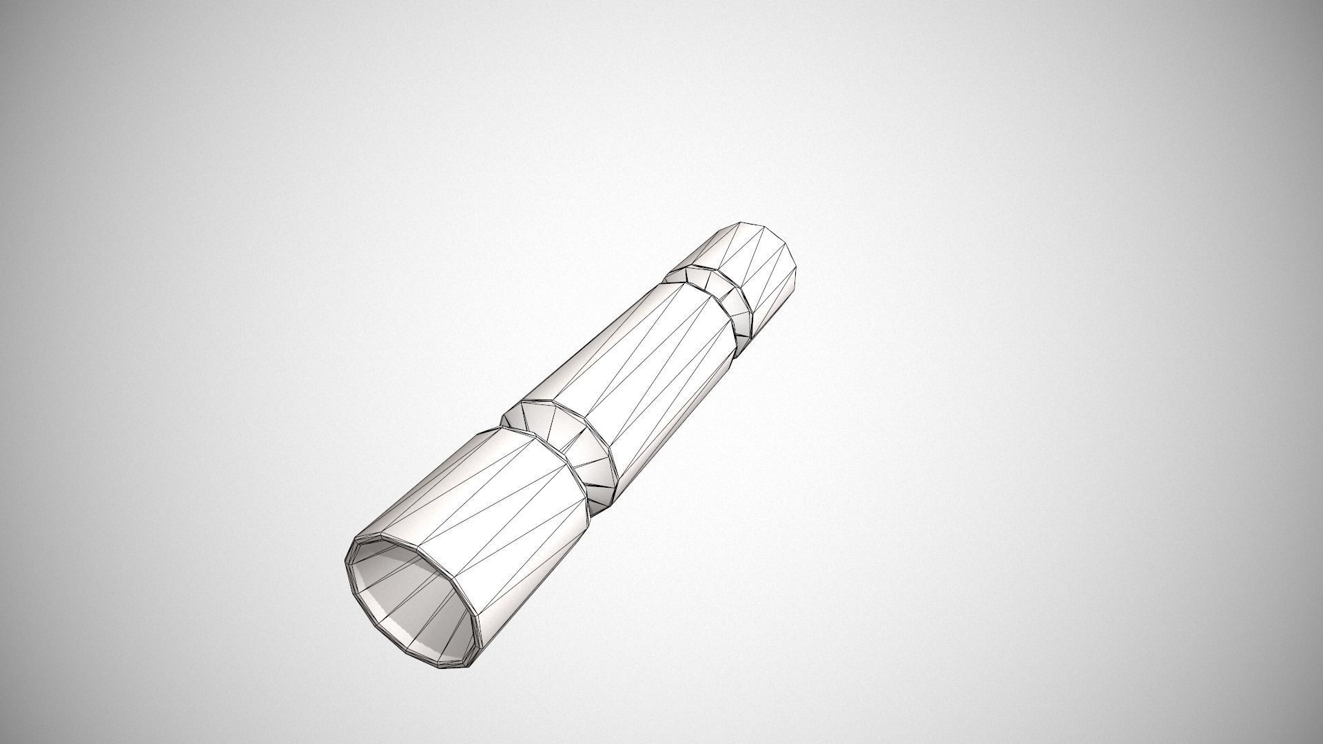 Silver and Blue Stars Christmas Cracker Low-poly 3D model_20