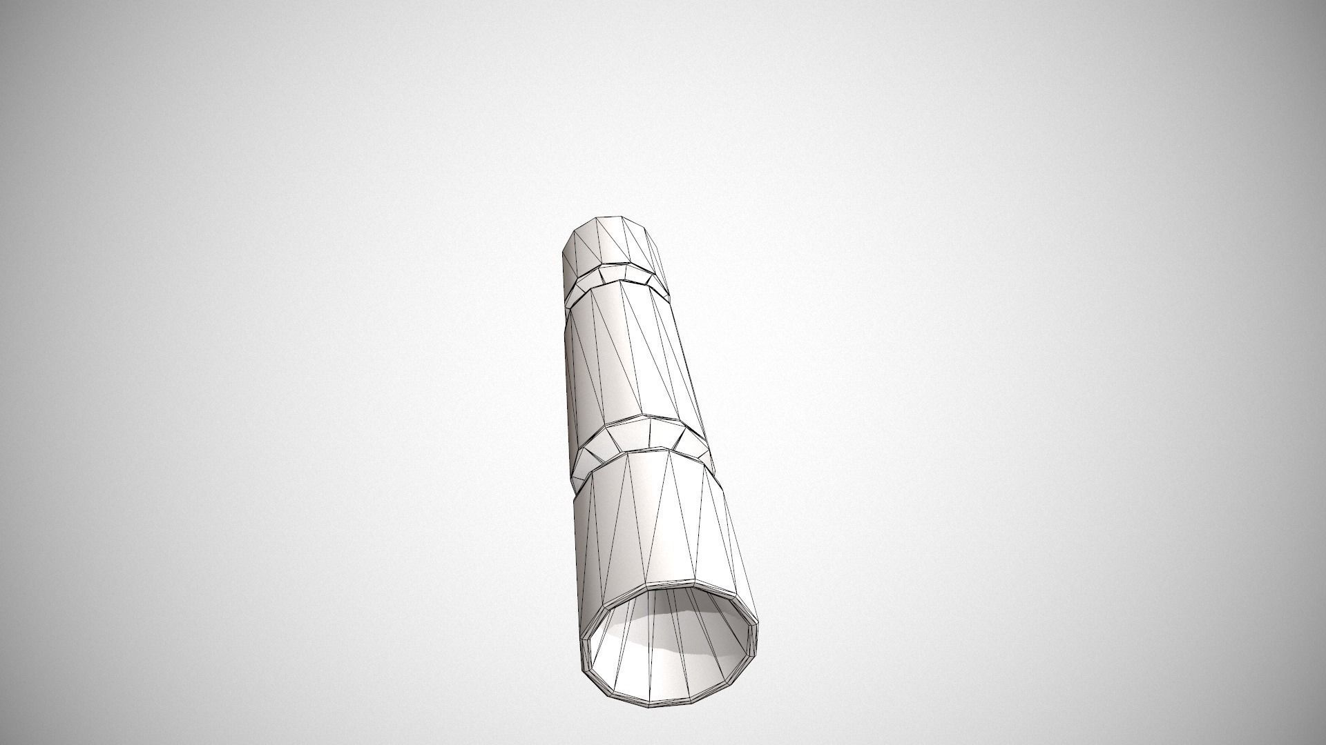 Silver and Blue Stars Christmas Cracker Low-poly 3D model_21