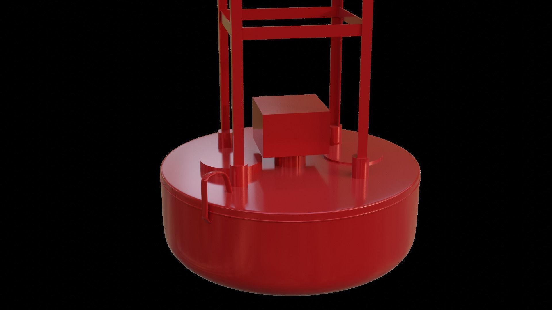 Vintage Light Ocean Buoy  Low-poly 3D model_21