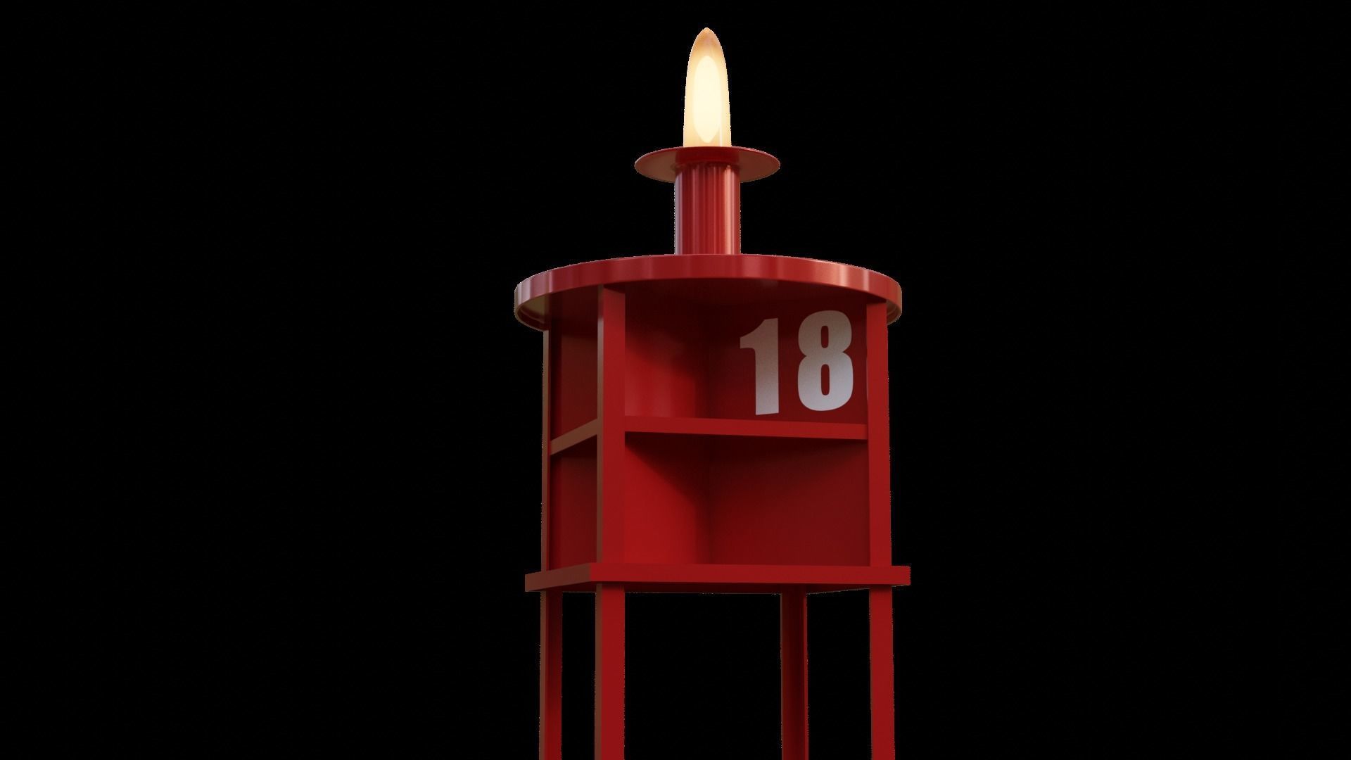 Vintage Light Ocean Buoy  Low-poly 3D model_22